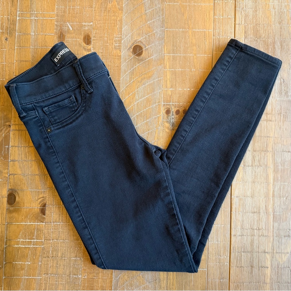 Express Extreme Stretch Black Legging Mid Rise Jeans Size 2